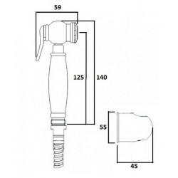 Гигиенический душ со шлангом и держателем Magliezza 50507-cr (хром)